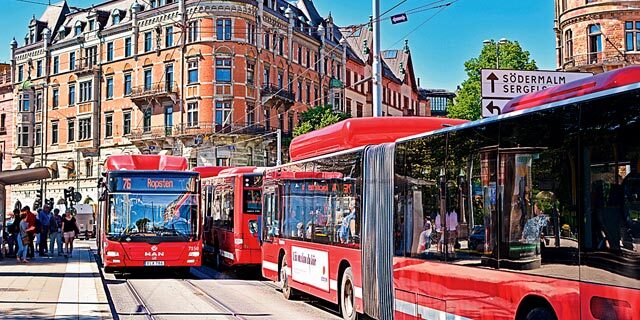 אוטובוס תחבורה ציבורית סטוקהולם שוודיה