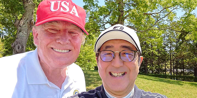 ר"מ יפן אבה שינזו ונשיא ארה"ב דונלד טראמפ