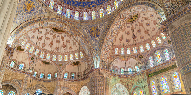 פוטו התקרות היפות בעולם מסגד קוקטפה אנקרה טורקיה