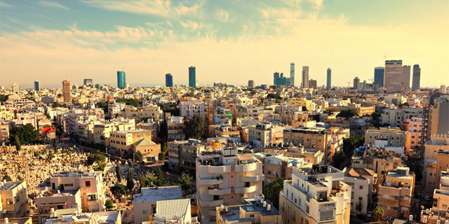 תל אביב מלמעלה בניינים זירת הנדלן