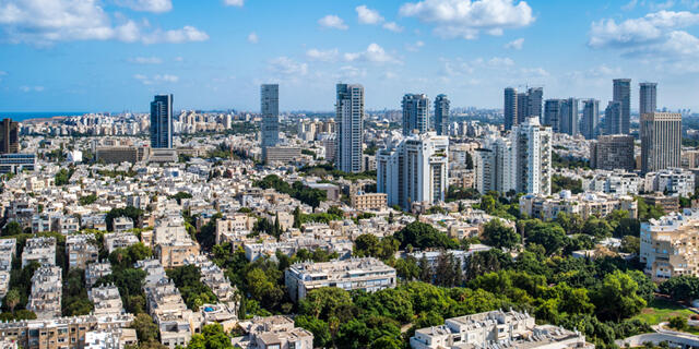 העיר תל אביב מלמעלה  זירת הנדל"ן