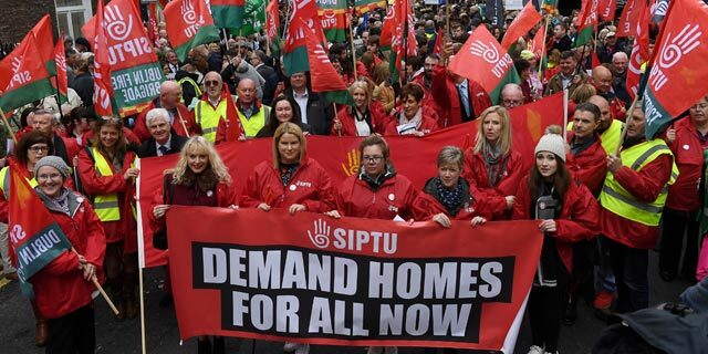 מחאה נגד יוקר הדיור ב דאבלין