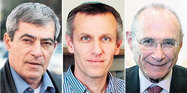 מימין יו"ר רפאל עוזי לנדאו ראש רשות החברות ינקי קווינט ויו"ר אירונאוטיקס ידידה יערי