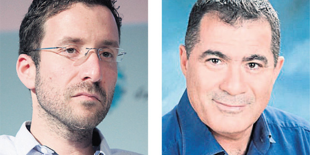 מימין: נשיא התאחדות בוני הארץ ראול סרוגו ו חבר הכנסת איציק שמולי