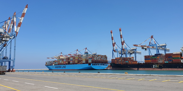 נמל חיפה אנייה מכולות יצוא יבוא Maersk