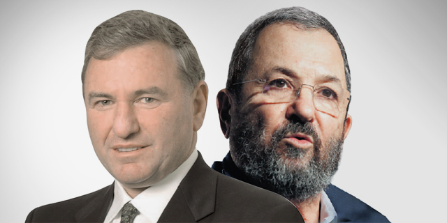 מימין: ראש הממשלה לשעבר אהוד ברק ואיש העסקים ירון איתן
