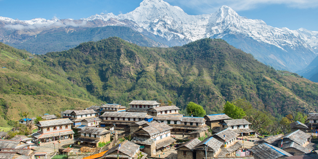פוטו עיירות ציוריות באסיה נפאל Ghandruk