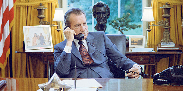 פנאי ריצ'רד ניקסון בבית הלבן