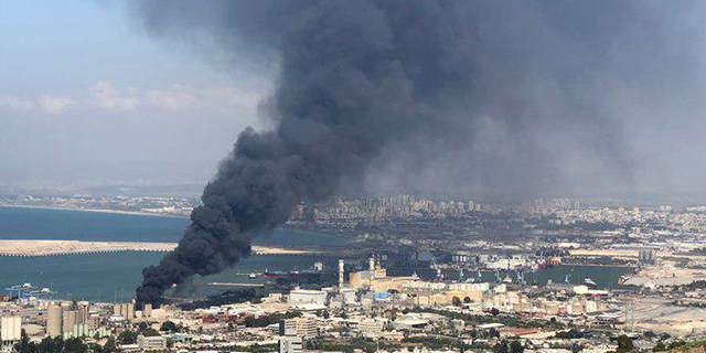 שריפה דליקה אש ב מחסן שמן חיפה 2