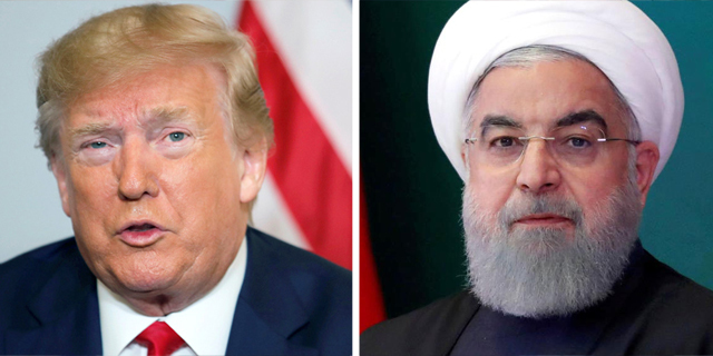 נשיא איראן חסאן רוחאני ו דונלד טראמפ