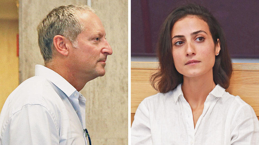 מימין: איילה כהן בדיון בית המשפט ביום חמישי האחרון ו דניאל בירנבאום מגיע לחקירה ברשות ניירות ערך