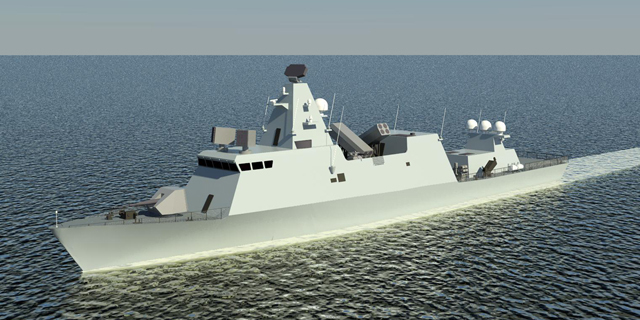 ספינת הטילים העתידית של חיל הים הדמיה