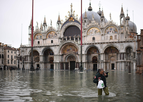 הצפות בונציה, צילום: איי אף פי