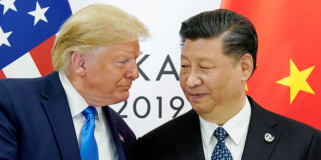 מימין נשיא סין שי ג’ינפינג ונשיא ארה”ב דונלד טראמפ