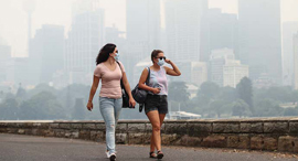 סידני אוסטרליה שריפות זיהום אוויר