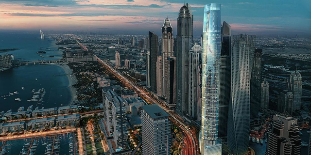הדמיית מגדל סייל בדובאי The Ciel Tower המגדל הגבוה בעולם 1