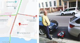 סיימון ווקרט אמן ברלין פקק תנועה גוגל מפס  Maps 