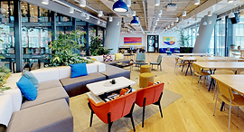 מתחם וויוורק תל אביב WeWork ריק מאדם בעקבות התפרצות סגר נגיף הקורונה קורונה