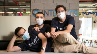 IntSights co-founders Guy Nizan, Alon Arvatz, and Gal Ben-David. Photo: Orel Cohen