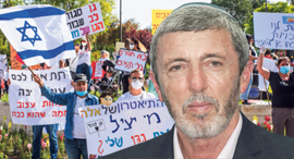הרב רפי פרץ הפגנה של גופי החינוך הפרטי מול הכנסת בשבוע שעבר