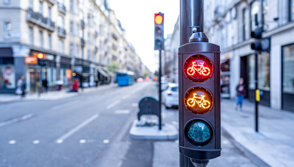 כיתוב רמזור ל אופניים קורקינטים אדום צהוב ירוק