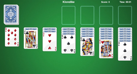 ניצחון במשחק הקלפים סוליטר solitaire משחק מחשב