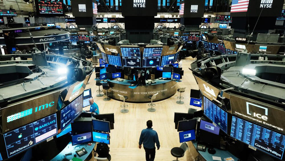 אולם מסחר ריק בורסה ניו יורק NYSE קורונה