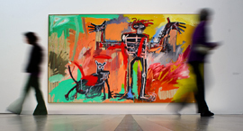ציור ז'אן מישל בסקיה Boy and Dog in a Johnnypump נמכר 100 מיליון דולר ל קן גריפין