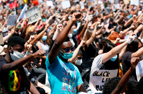 הפגנות למען זכויות שחורים, רומא, איטליה , צילום: רויטרס