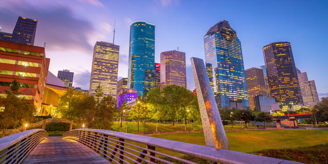 Downtown Houston's skyline