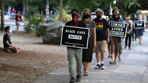 מתוך מחאה בארה"ב נגד גזענות לאחר רצח ג