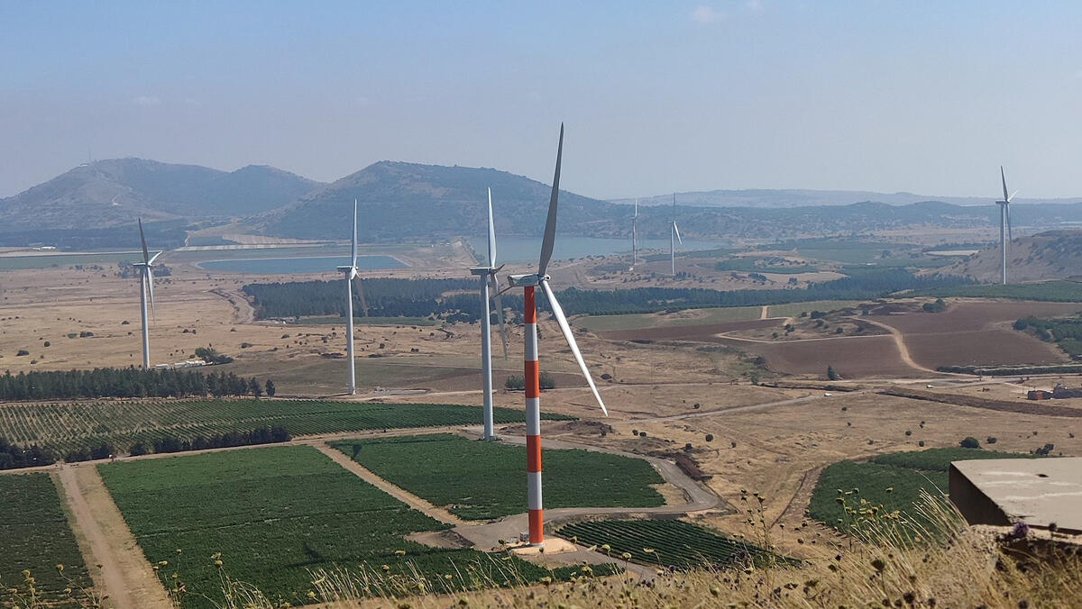 טורבינות של חברת אנלייט בפרויקט עמק הבכא ב רמת הגולן