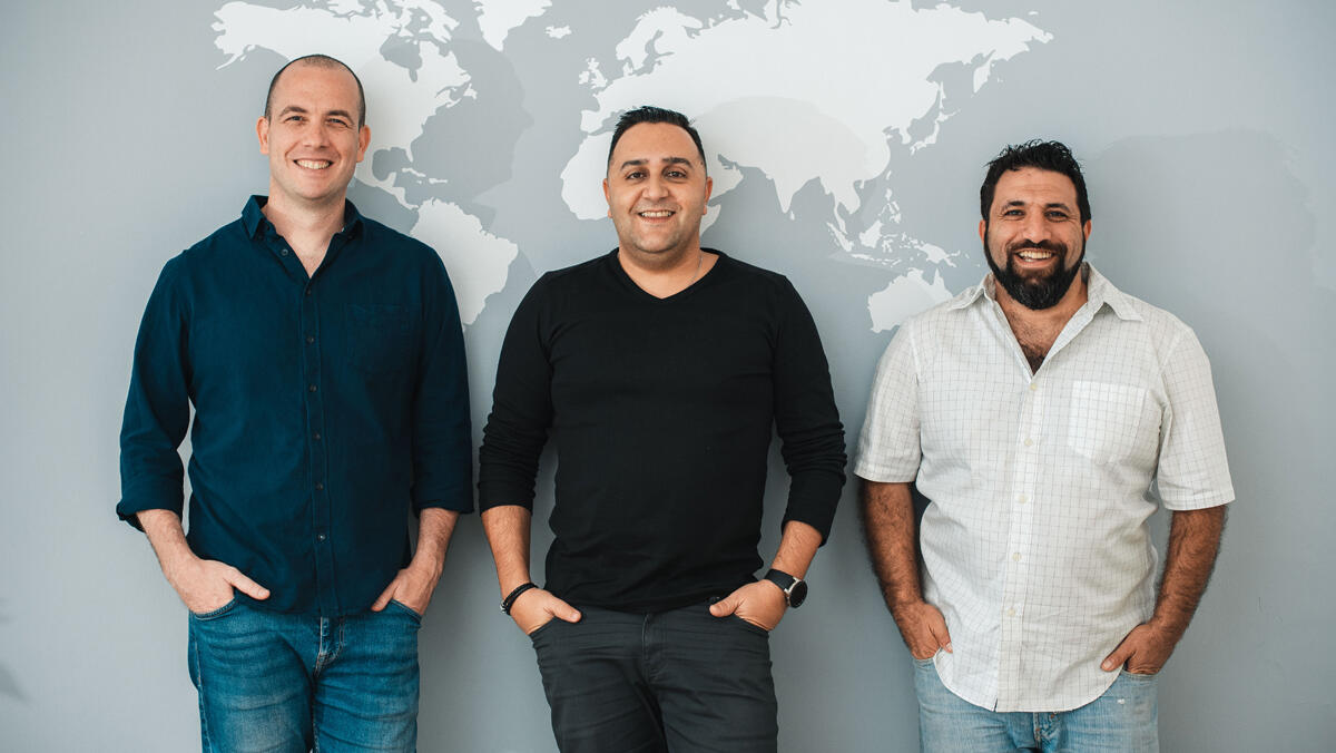 מימין ניר בושי סמנכ״ל פיתוח עסקי אבי ישר סמנכ״ל מוצר ואופרציה ערן שלמה מנכ״ל Dataloop