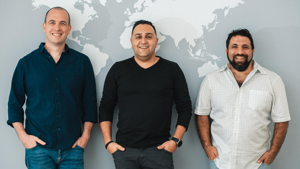 מימין ניר בושי סמנכ״ל פיתוח עסקי אבי ישר סמנכ״ל מוצר ואופרציה ערן שלמה מנכ״ל Dataloop