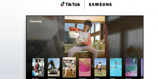 אפליקציית טיקטוק TIKTOK בטלוויזיה החכמה של סמסונג