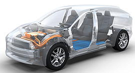 הדמיית מכונית סובארו חשמלית ראשונה