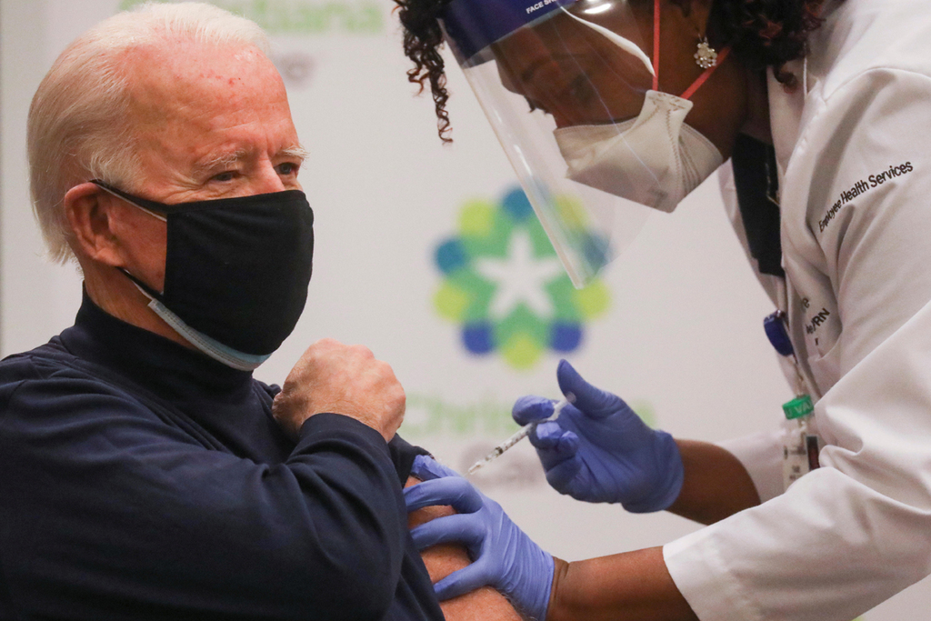 ג'ו ביידן קיבל חיסון ל קורונה ארה"ב