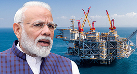 ראש ממשלת הודו נרנדרה מודי על רקע קידוח גז אסדה אסדת גז