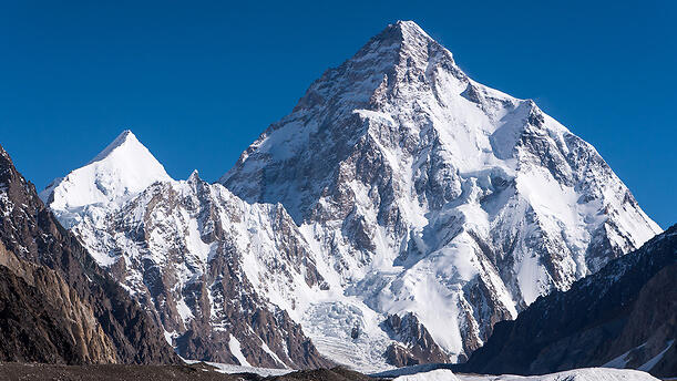 הר   K2 נפאל הרים בגבול סין ופקיסטן בגובה של מעל  8,000 מטר