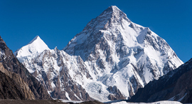 הר   K2 נפאל הרים בגבול סין ופקיסטן בגובה של מעל  8,000 מטר
