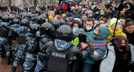 הפגנה ב מוסקבה רוסיה נגד ולדימיר פוטין בעקבות מעצרו של אלכסיי נבלני 2