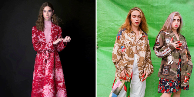 פנאי מימין בגדים בעיצובה של אביגיל קולקר שמלה בעיצוב דנה כהן