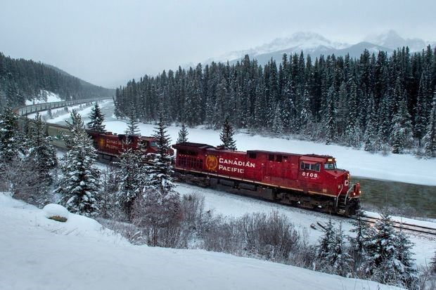 רכבת משא של קנדיאן פסיפיק Canadian Pacific מיזוג רכבות