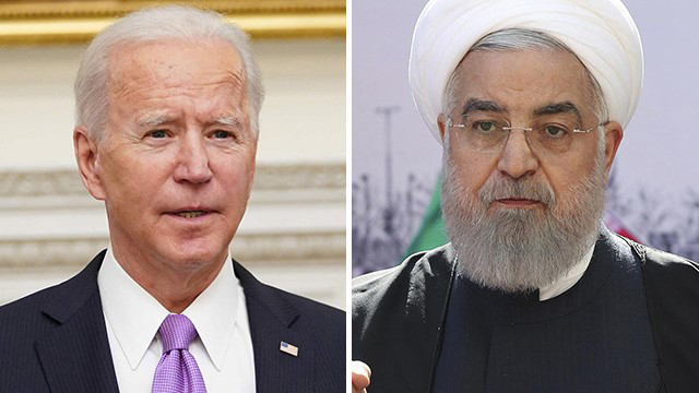 מימין: נשיא איראן חסן רוחאני ונשיא ארה"ב ג