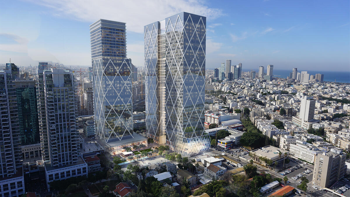 הדמיה  מגדל מגדלים של מליסרון אפי נכסים ב מתחם שרונה דירות למגורים