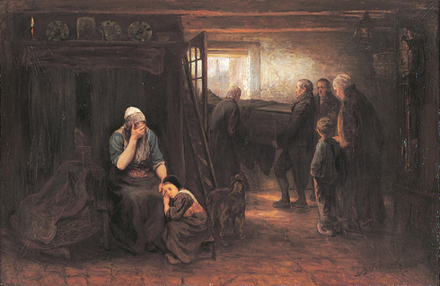 מחושך לאור של יוזף ישראלס מ־1874, הציור שבמרכז התביעה