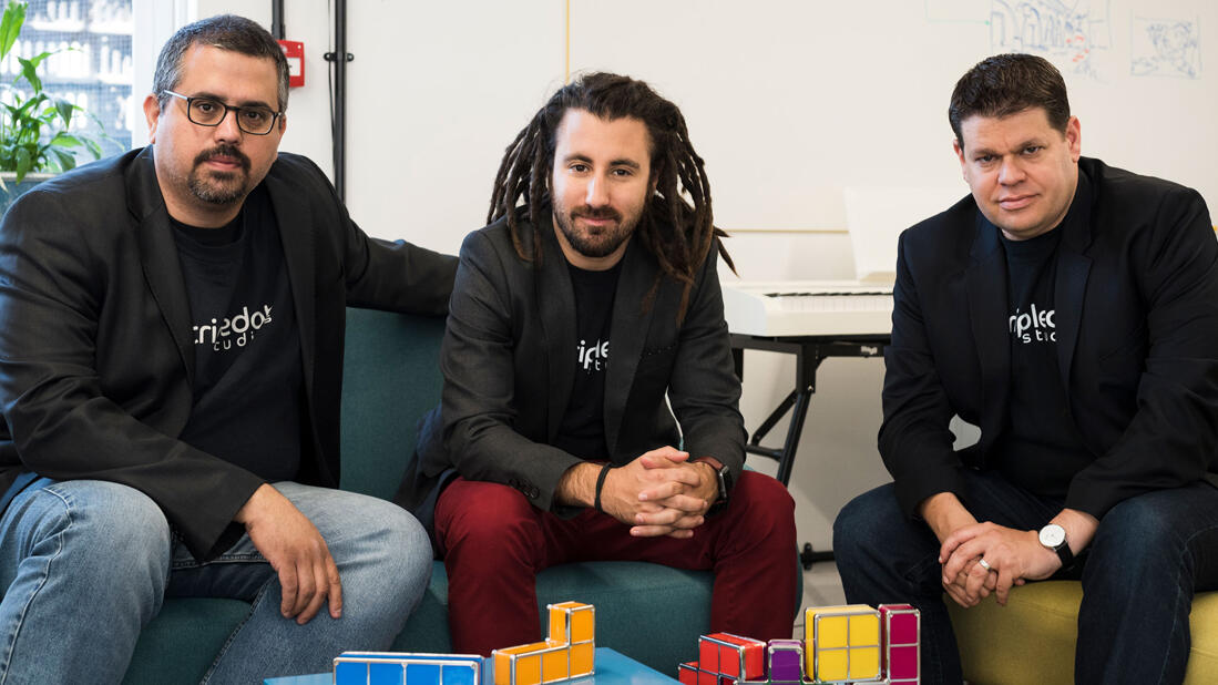 מייסדי Tripledot טריפלדוט מימין ליאור שיף אייל חמידס ו אקין בבייגית