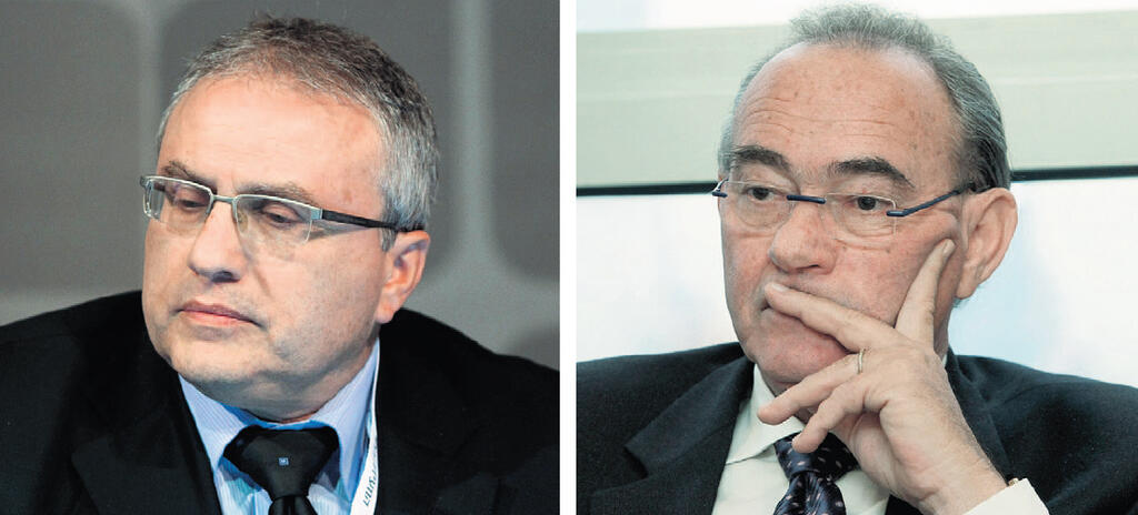 מימין: מוקי אברמוביץ' ו"ר חברת הביטוח איילון ו אריק יוגב מנכ"ל החברה