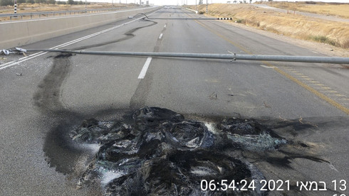 נזקים בכביש חברת נתיבי ישראל , צילום: חברת נתיבי ישראל