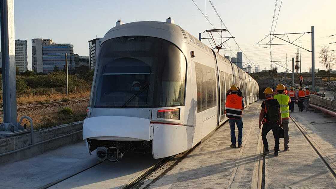 הרכבת הקלה נסיעת מבחן בקו האדום